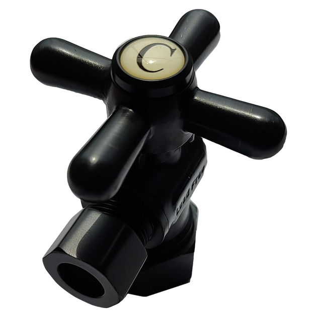 5/8 inch x 3/8 inch OD Compression Angle Valve, Oil Rubbed Bronze