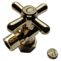 5/8 inch x 3/8 inch OD Compression Angle Valve, Golden