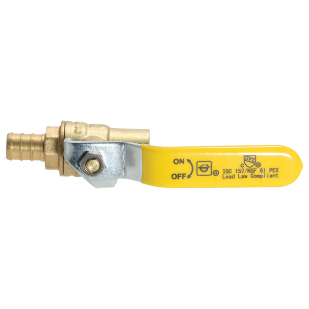 1/2 Inch PEX-B Barb x 1/2 Inch Female Sweat Ball Valve