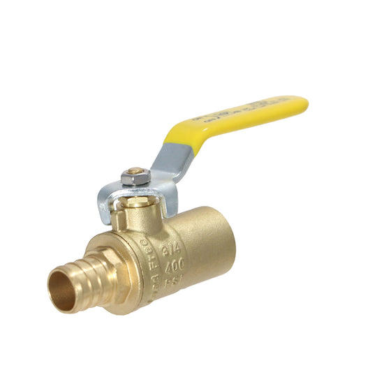 3/4 Inch PEX-B Barb x 3/4 Inch Female Sweat Ball Valve