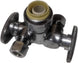 3/8 Compression x 3/8 Compression x 1/2 inch Push-to-Connect Dual Angle Stop Valve