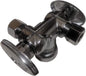 Measuring 3/8 Compression x 3/8 Compression x 1/2 inch Push Fit Dual Angle Valve Specifically Push Fit OD Compression Valve