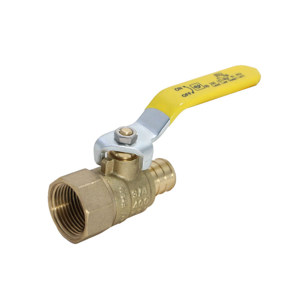 3/4 Inch PEX-B Barb x 3/4 Inch Female Ball Valve