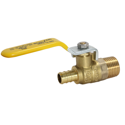  Barb Crimp Pex Male Ball Valve Full Port Brass Measuring Pex B 1/2" x 1/2" Male Ball Valve Specifically Pex B Male Ball Valve