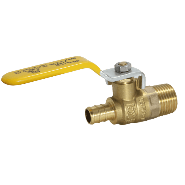 1/2 inch PEX-B Barb x 1/2 inch Male Ball Valve