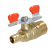 1/2 inch PEX-B Barb x 1/2 inch Male Ball Valve with Tee Handle