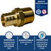 3/4 Inch PEX-B Barb Crimp X 1/2 Inch MALE NPT ADAPTER