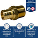 3/4 Inch PEX-B Barb Crimp X 1/2 Inch MALE NPT ADAPTER