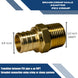 3/4 Inch PEX-B Barb Crimp X 1/2 Inch MALE NPT ADAPTER