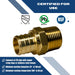 3/4 Inch PEX-B Barb Crimp X 1/2 Inch MALE NPT ADAPTER