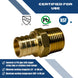 3/4 Inch PEX-B Barb Crimp X 1/2 Inch MALE NPT ADAPTER
