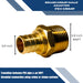 3/4 Inch PEX-B Barb Crimp X 3/4 Inch MALE NPT ADAPTER