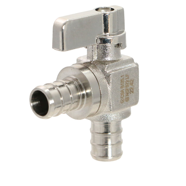 1/2 inch PEX-B Barb Crimp Mini Angle Valve
