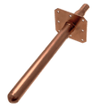 1/2 inch PEX-B Barb Stub Out Straight with Flange, 8 inch Long