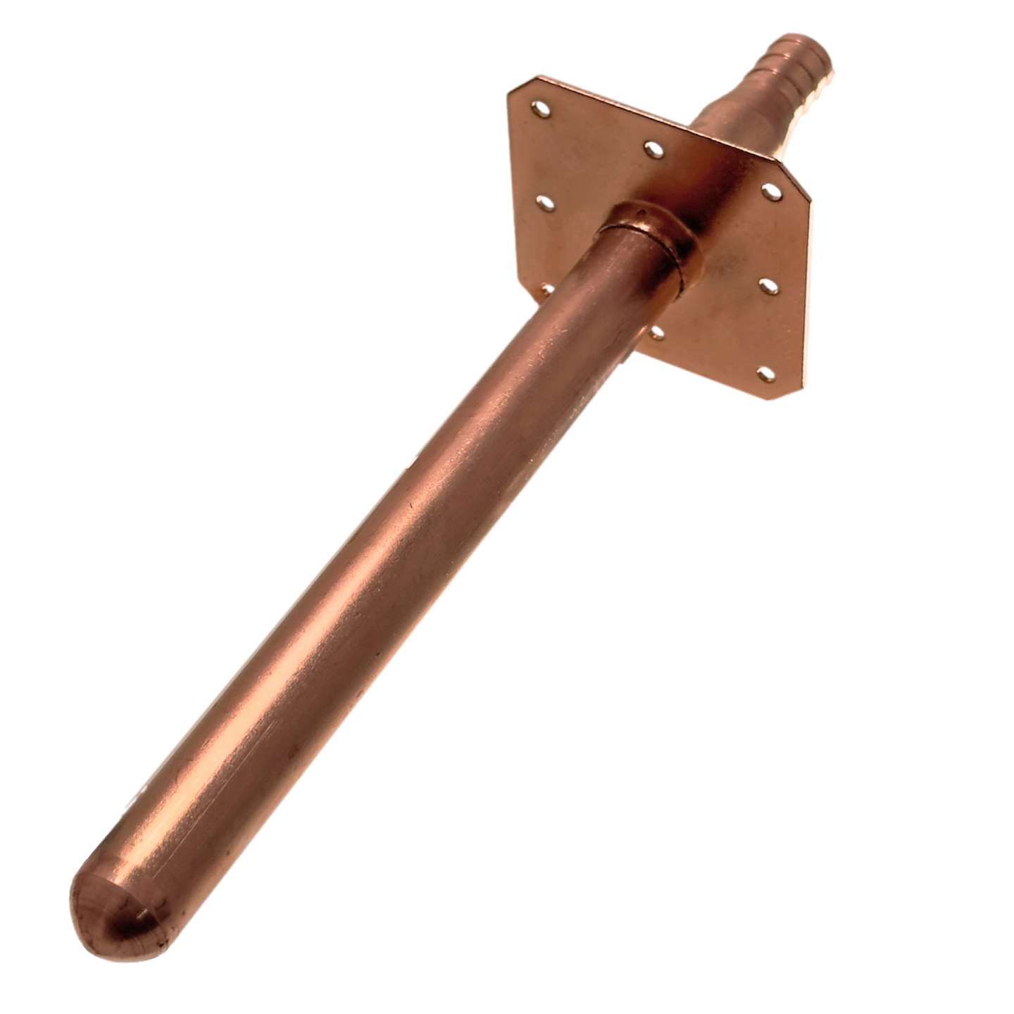 1/2 inch PEX-B Barb Stub Out Straight with Flange, 8 inch Long