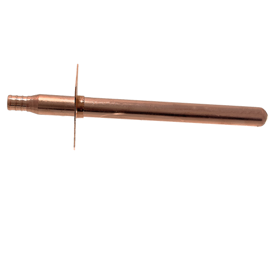 1/2 inch PEX-B Barb Stub Out Straight with Flange, 8 inch Long