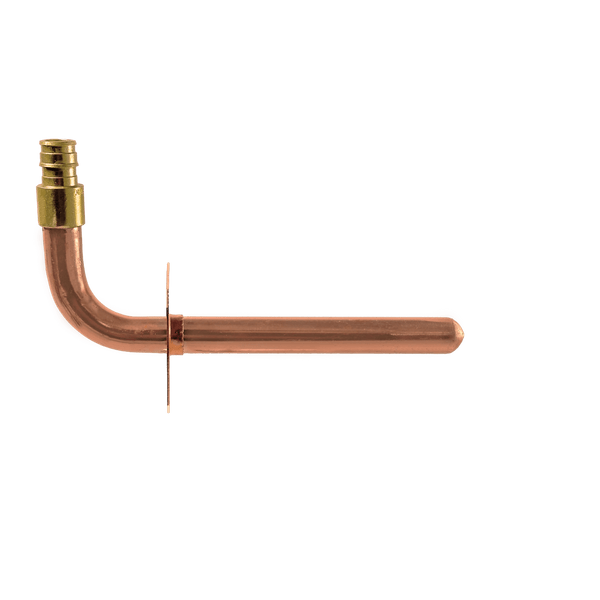 1/2 inch Pex-A Expansion Stub Out Elbow with Flange | 3-1/2 Inchx 8 Inch