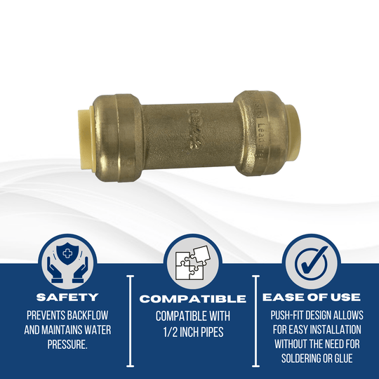 1/2 Inch Push-to-Connect Check Valve