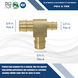 3/4 Inch x 1/2 Inchx 3/4 Inch Pex-A Expansion Tee