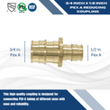 3/4 Inch x 1/2 Inch Pex-A Expansion Reducing Coupling