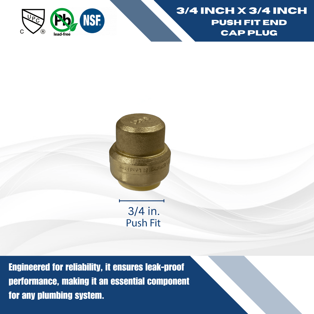 3/4 inch Push-to-Connect End Cap