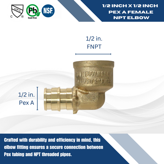 1/2 Inch Pex-A Expansion Female NPT Elbow