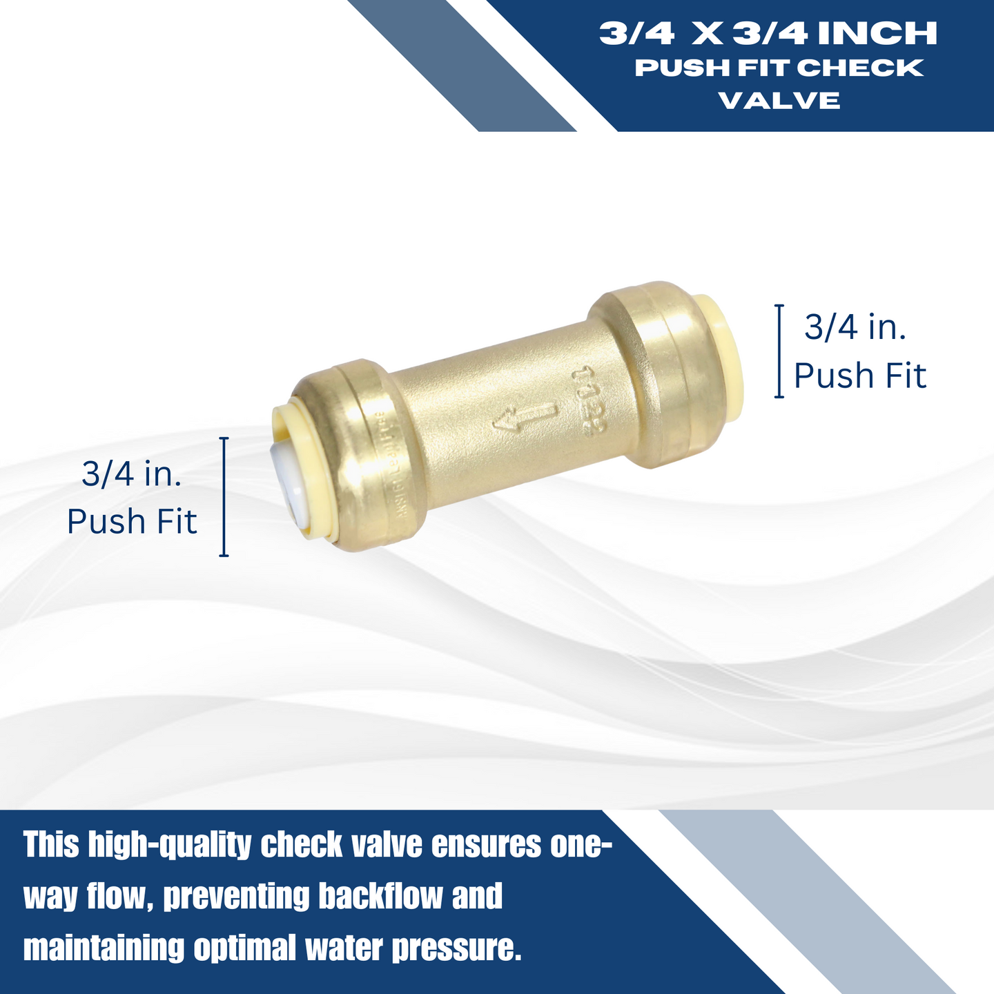 3/4 Inch Push-to-Connect Check Valve