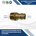 3/4 Inch Pex-A Expansion Male NPT