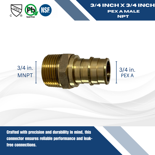 3/4 Inch Pex-A Expansion Male NPT