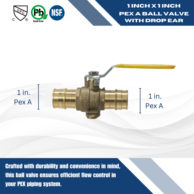 1 Inch Pex-A Expansion Ball Valve with Drop Ear