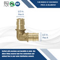 Pex-A Expansion 1/2 Inch x 1/2 Inch Elbow