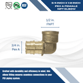 3/4 Inch x 1/2 Inch Pex-A Expansion Female NPT Elbow