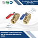 3/4 inch Push-to-Connect Ball Valve, Red & Blue (Hot & Cold)