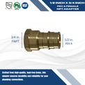 Pex-A Expansion 3/4 Inch x 1/2 Inch Female NPT