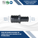 1/2 inch x 3/4 inch PEX-B Barb Crimp Poly Coupling