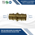 3/4 Inch x 3/4 Inch Pex-A Expansion Coupling