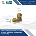 Push-to-Connect 3/8 Inch x 3/8 Inch Elbow