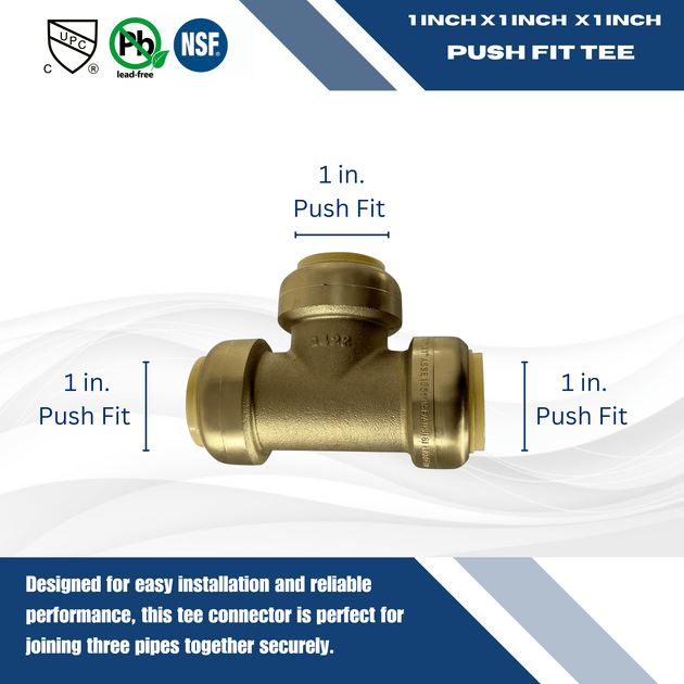 1 inch Push-to-Connect Tee