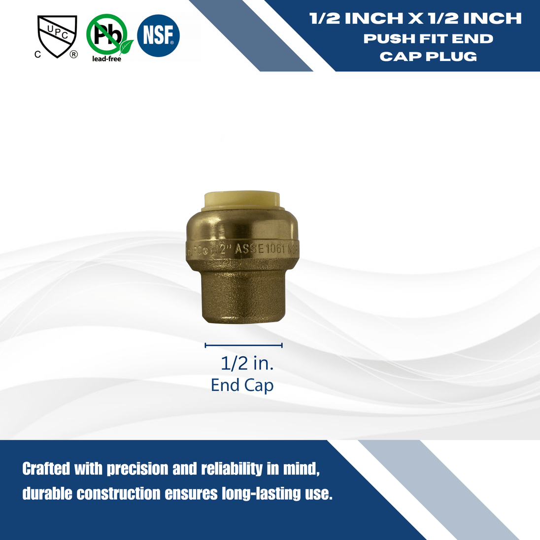 1/2 inch Push-to-Connect End Cap