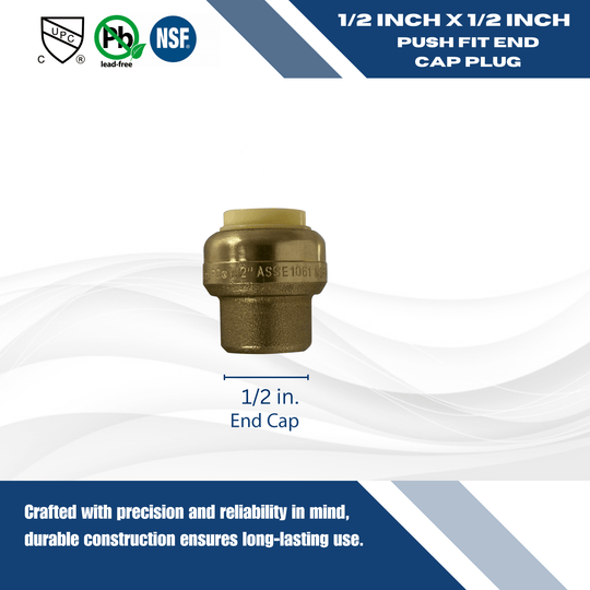 1/2 inch Push-to-Connect End Cap