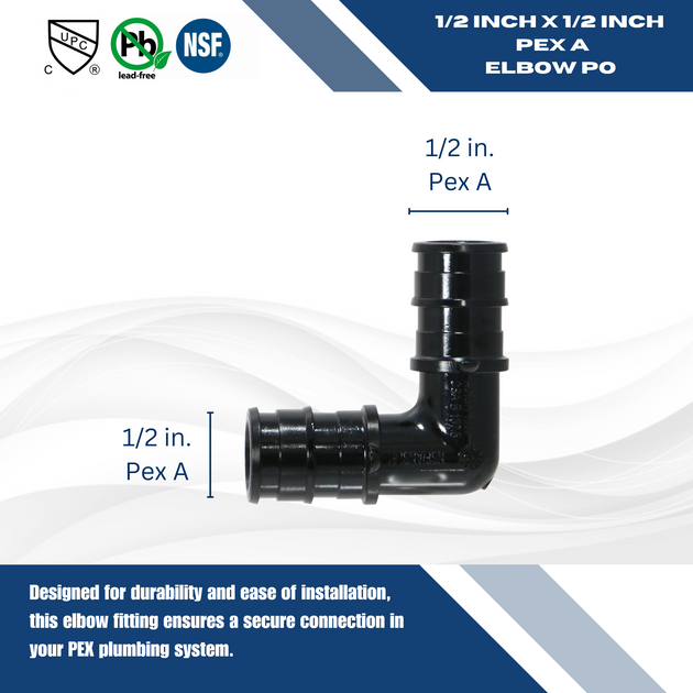 1/2 Inch Pex-A Expansion Elbow Poly