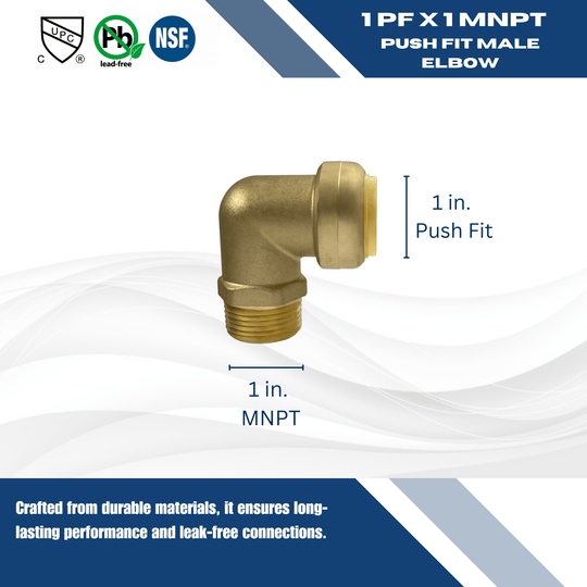 1 inch Push-to-Connect Male Elbow