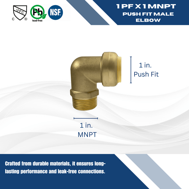 1 inch Push-to-Connect Male Elbow
