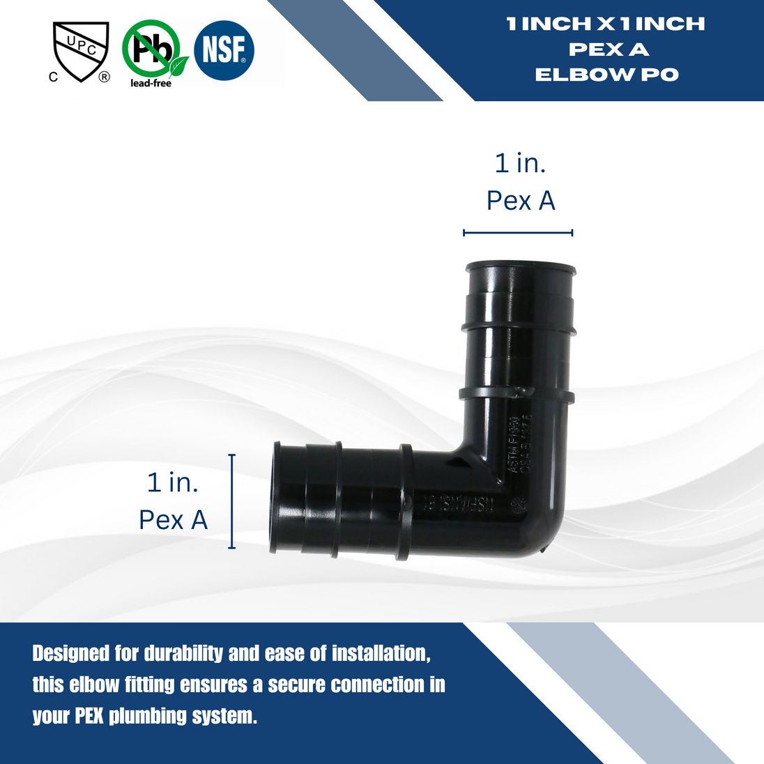 1 Inch Pex-A Expansion Elbow Poly