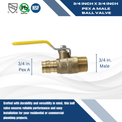 3/4 Inch Pex-A Expansion Male NPT Ball Valve