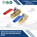 1/2 inch Push-to-Connect Ball Valve, Red & Blue (Hot & Cold)