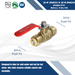 3/4 inch Push-to-Connect Ball Valve, Red (Hot)