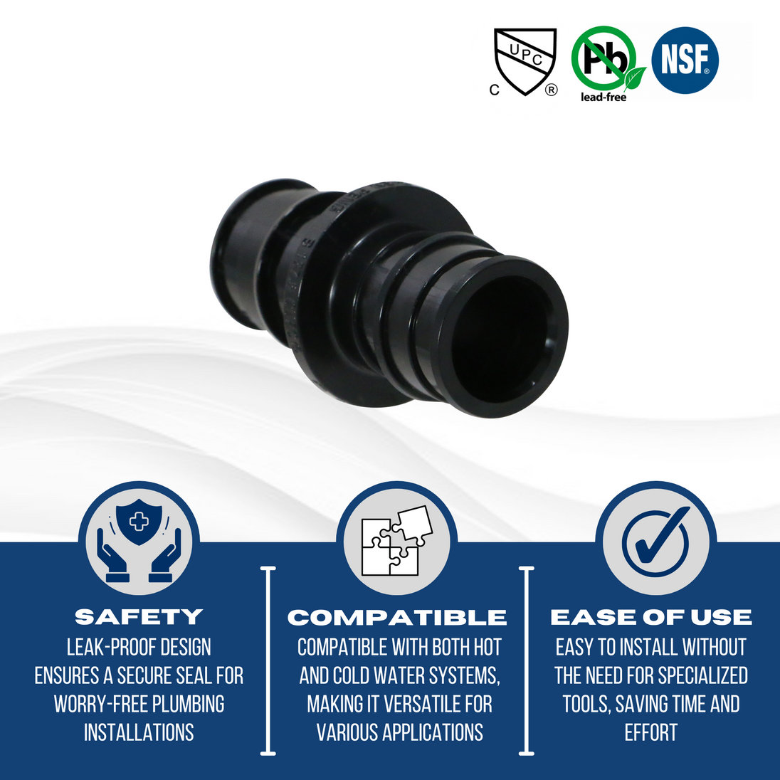 3/4 Inch Pex-A Expansion Coupling Poly