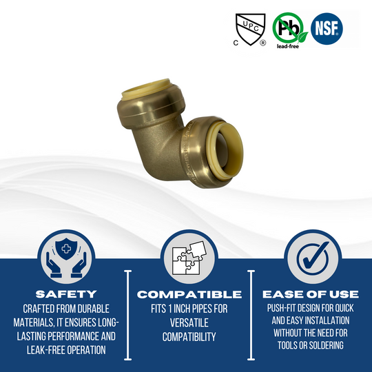 Push-to-Connect 1 Inch x 1 Inch Elbow