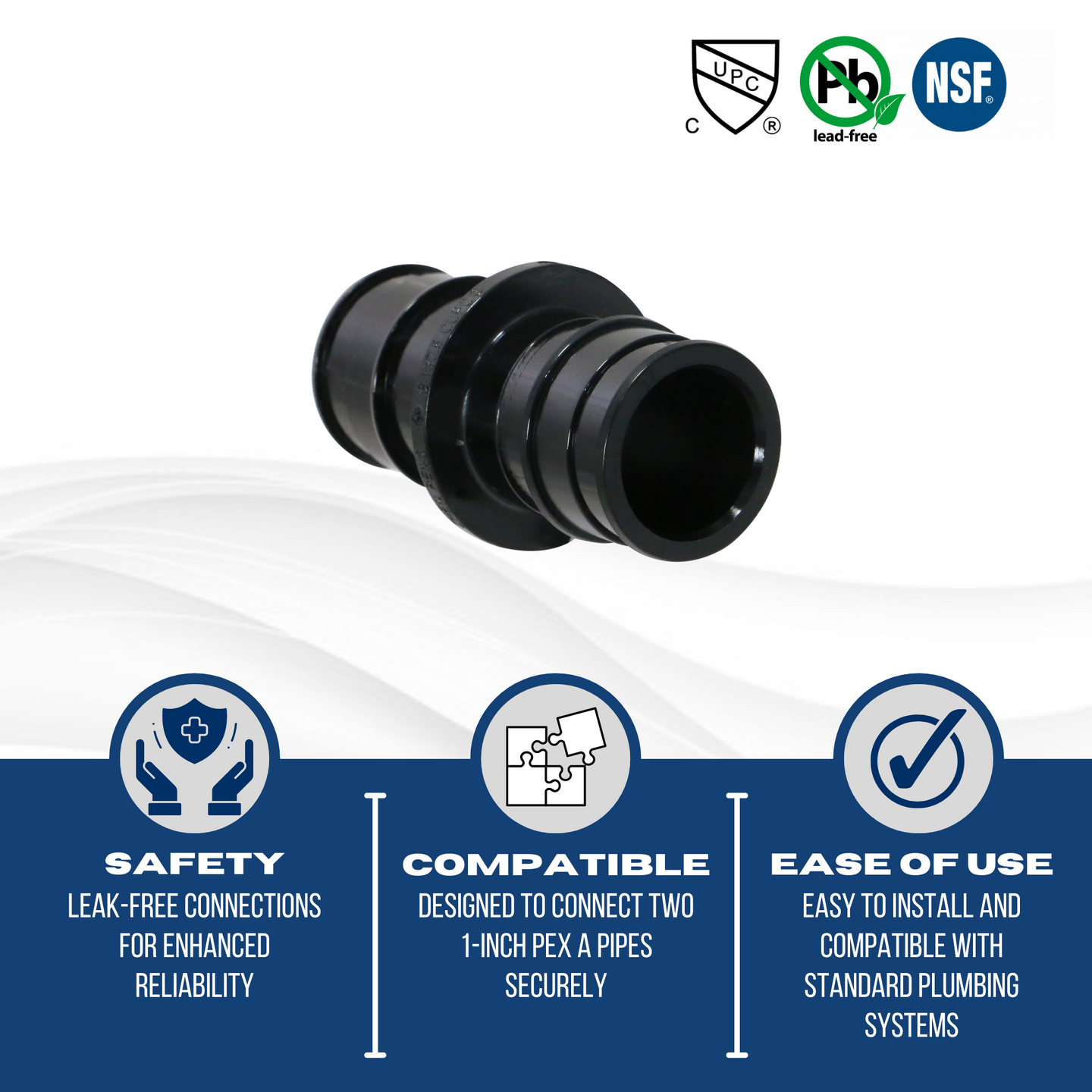 Pex-A Expansion 1 Inch Coupling Poly